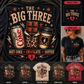 The Big Three Diet Coke Chocolate Coffee graphic tee