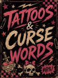 Tattoos and Curse Words punk art print poster