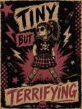 Tiny But Terrifying girl punk poster kids tee