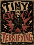 Tiny But Terrifying boy punk poster kids tee