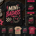 Mini Badass retro kids graphic tee