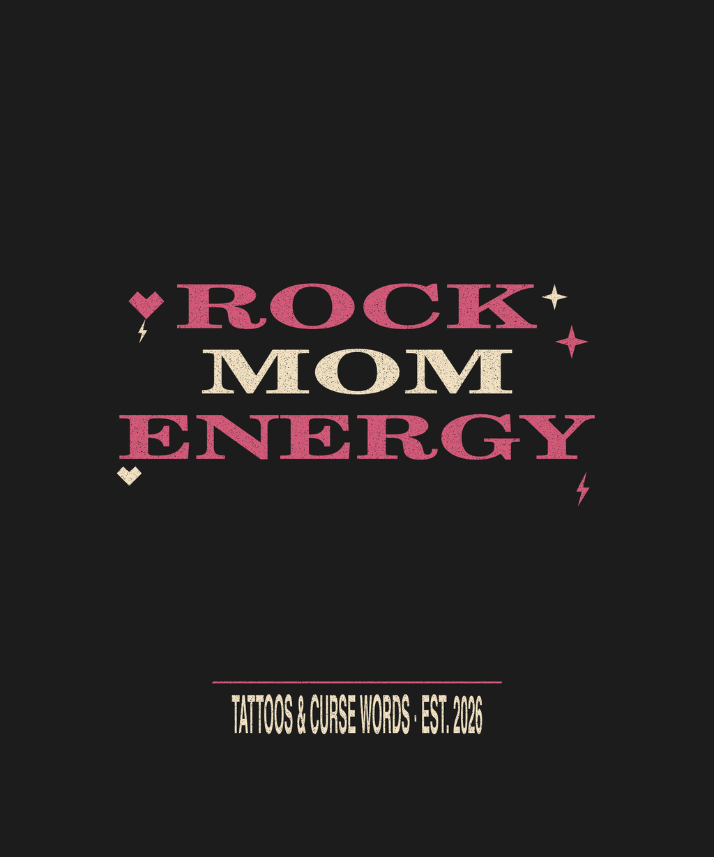 Rock Mom Energy — black tee