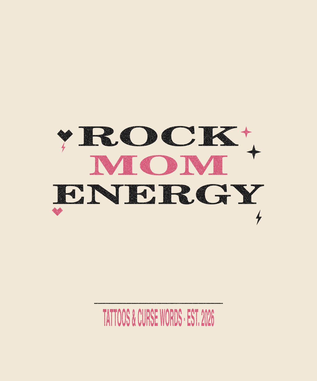 Rock Mom Energy — cream tee