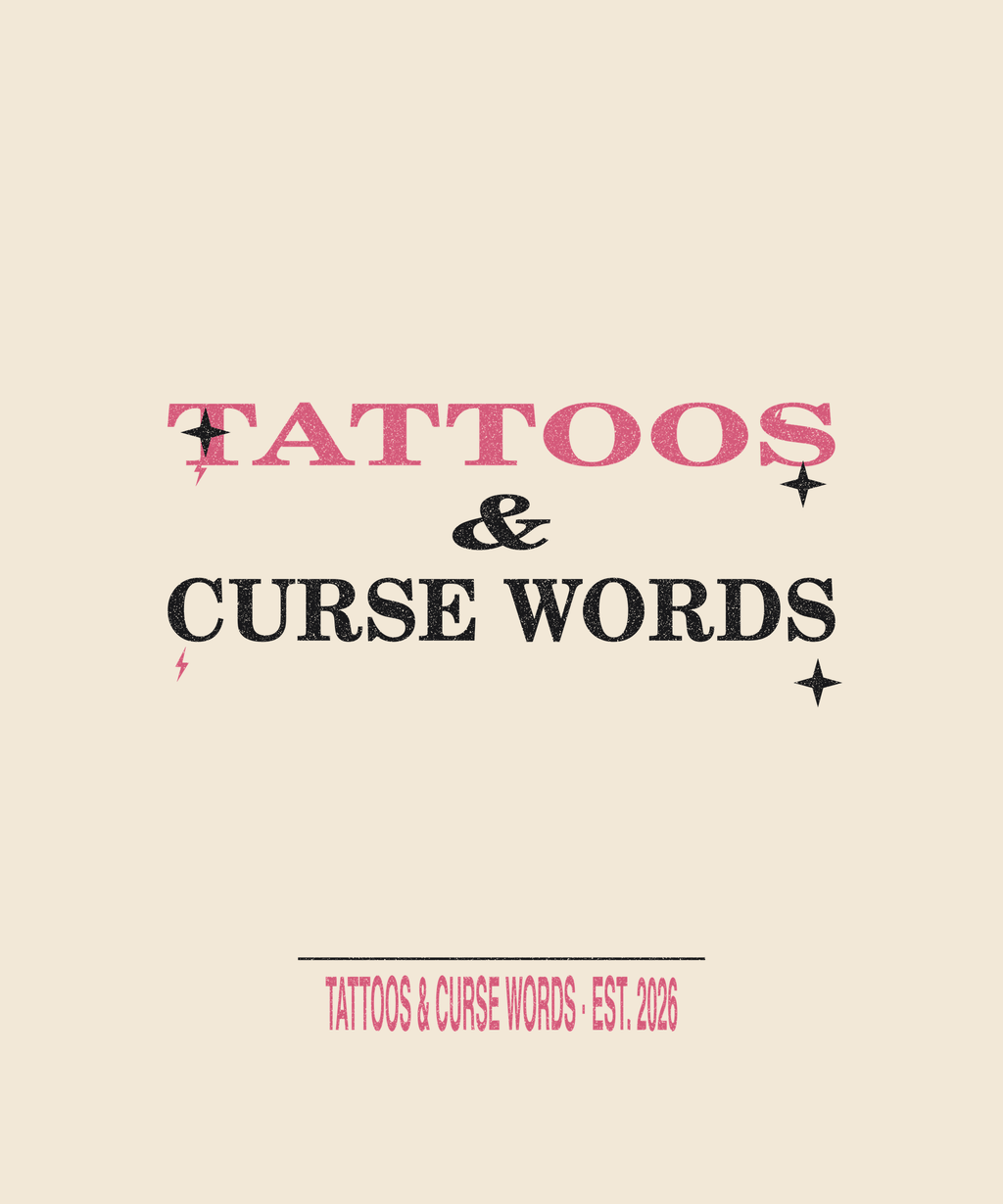 Tattoos & Curse Words — cream tee