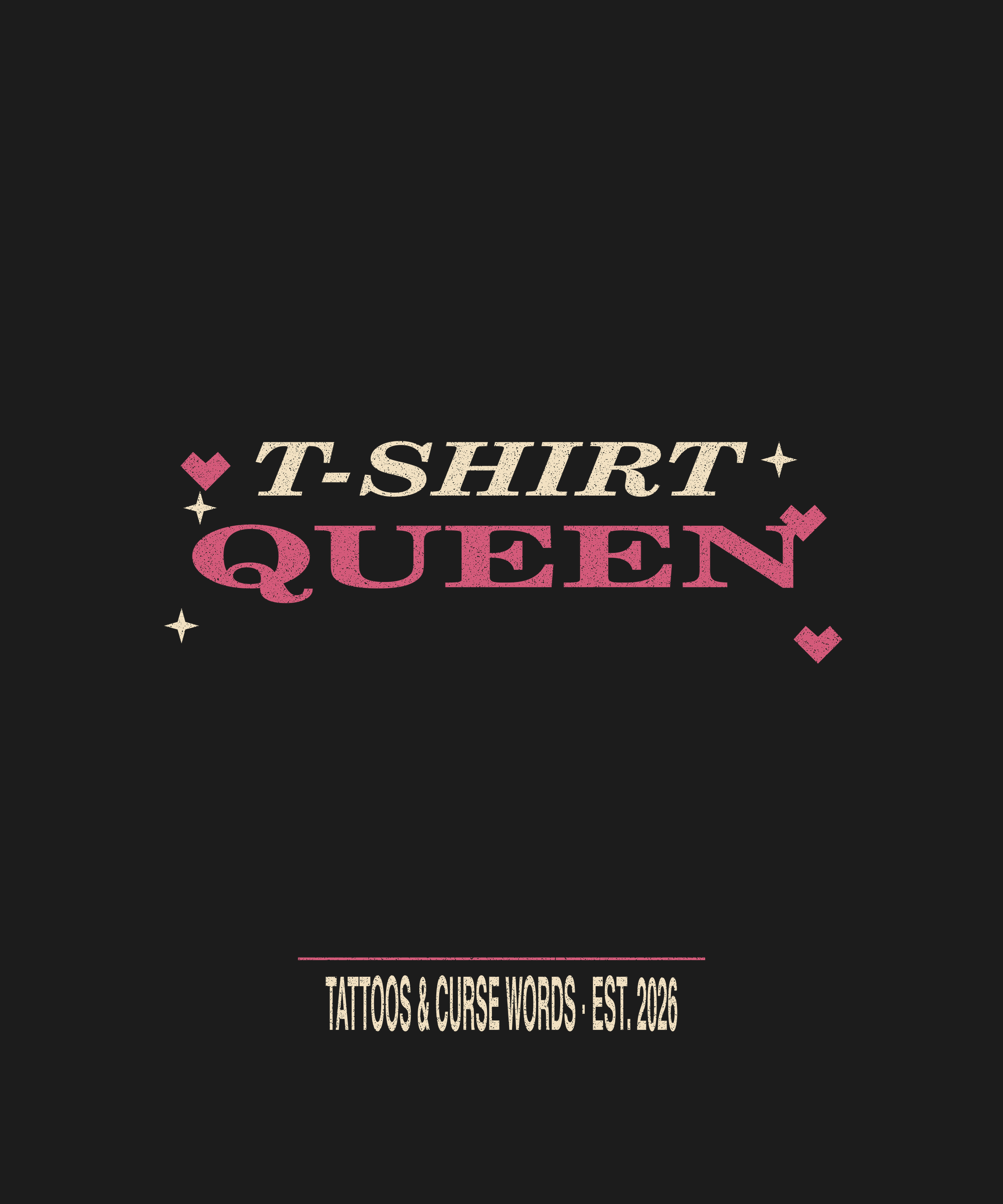T-Shirt Queen — black tee