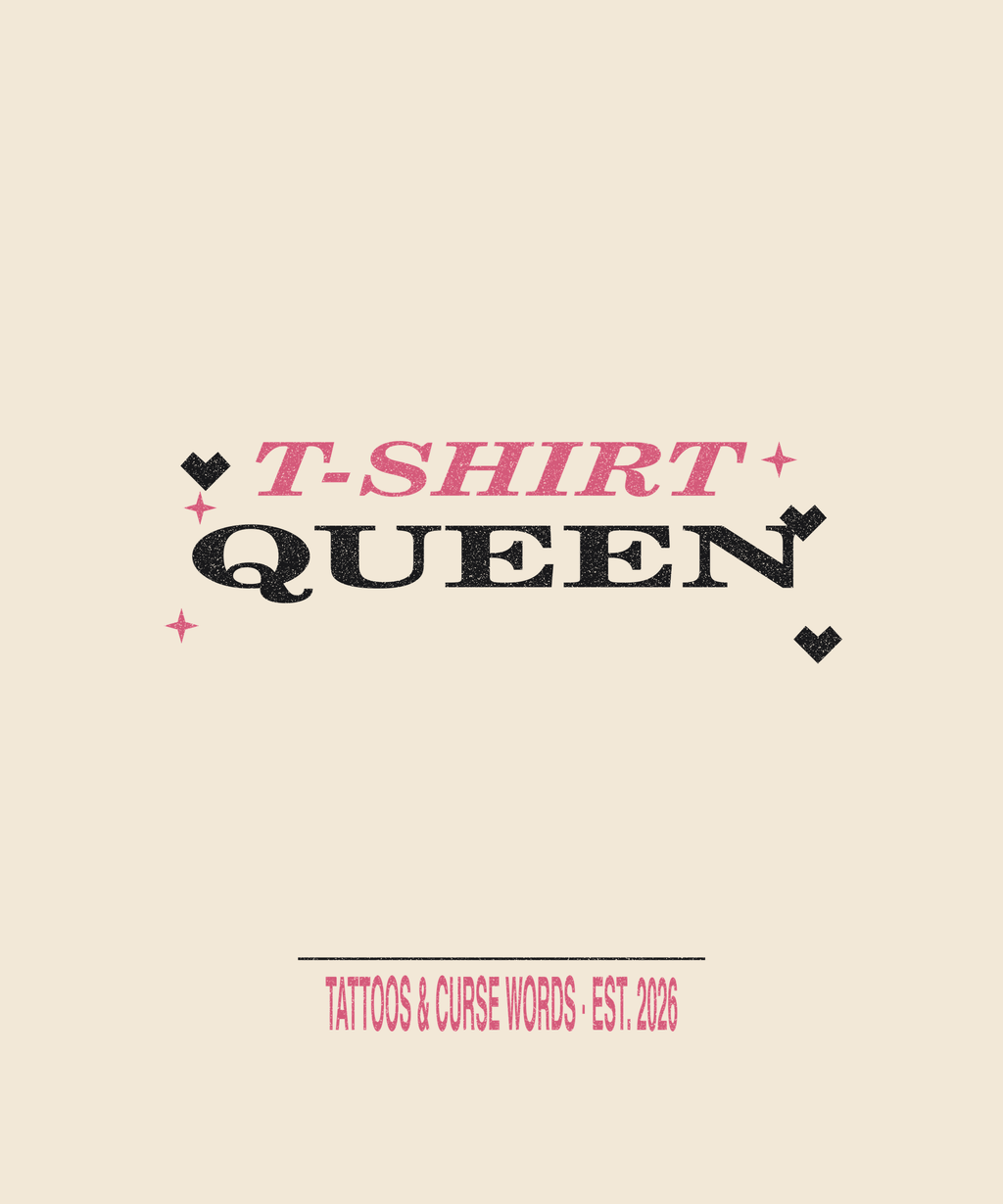 T-Shirt Queen — cream tee