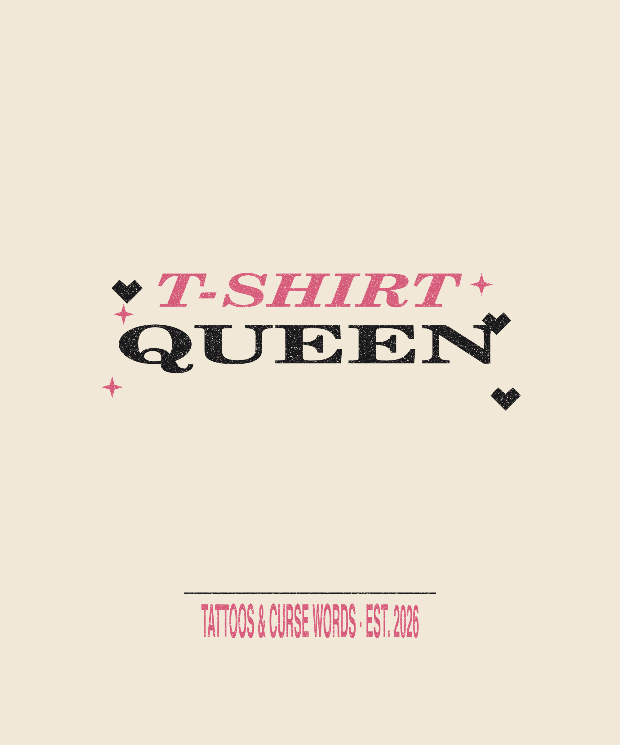 T-Shirt Queen — cream tee