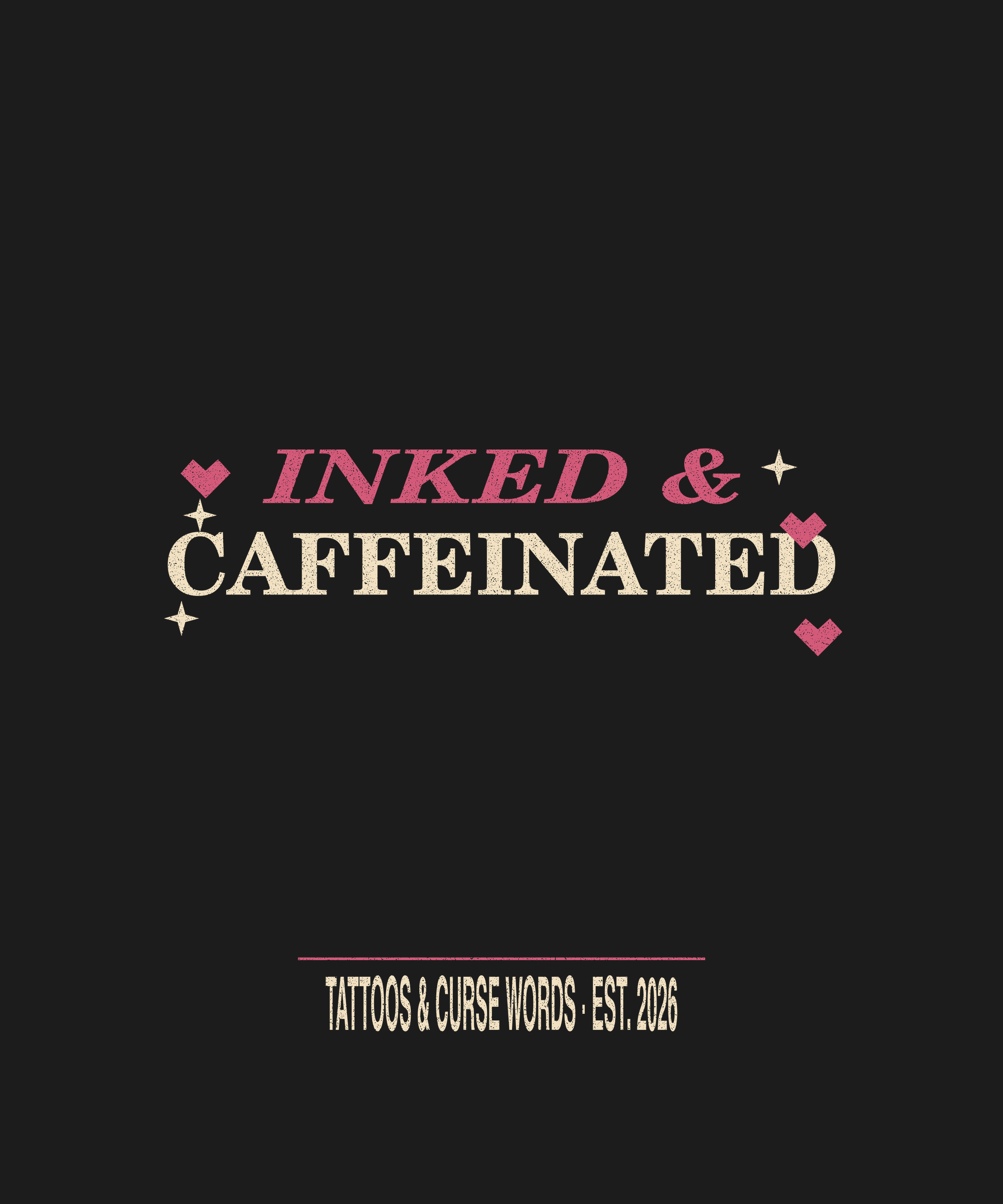 Inked & Caffeinated — black tee