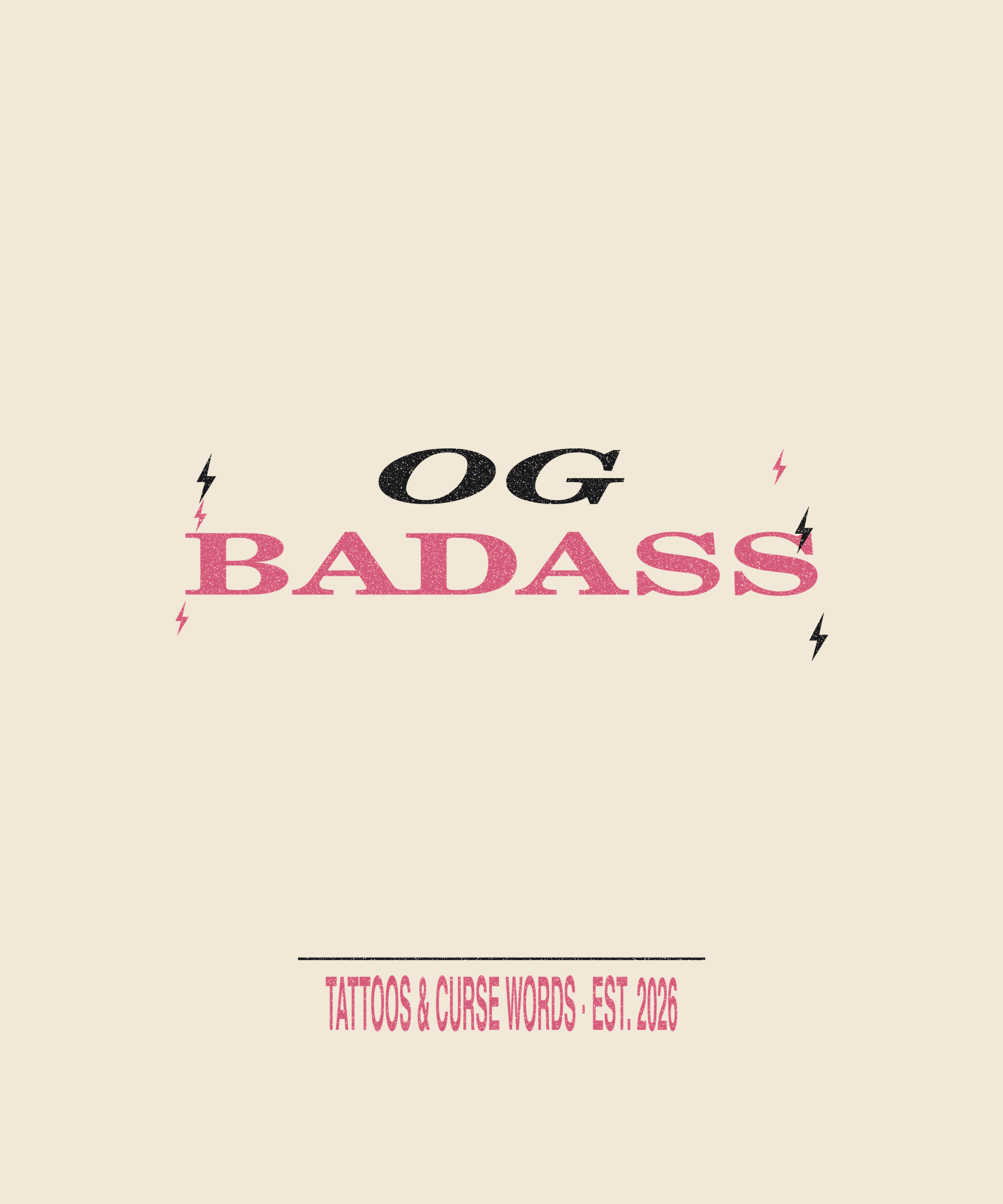 OG Badass — cream tee