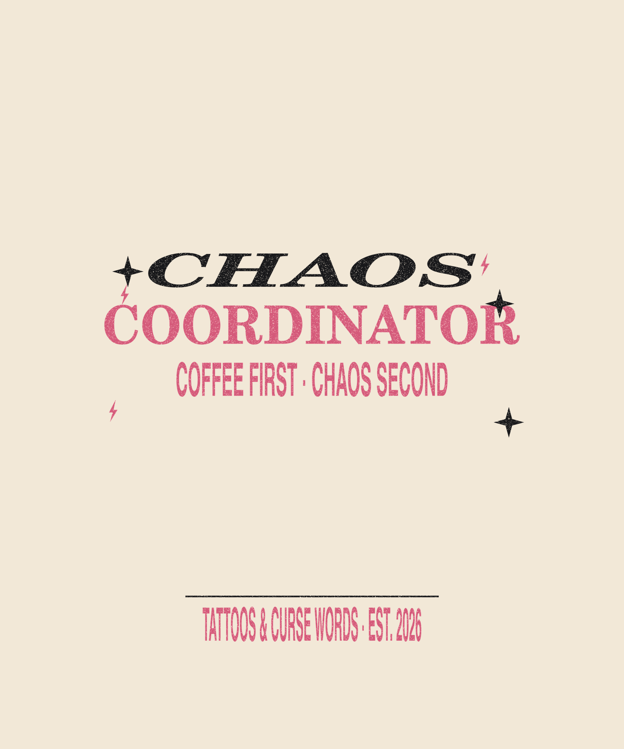 Chaos Coordinator — cream tee