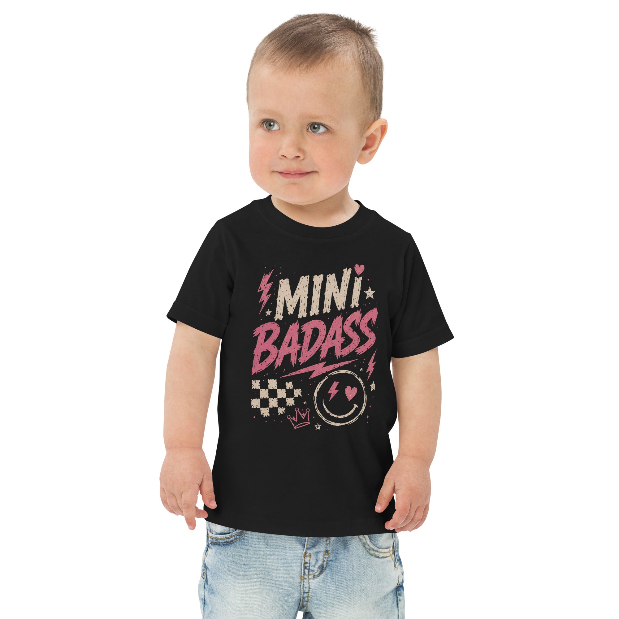 Mini Badass kids tee, black