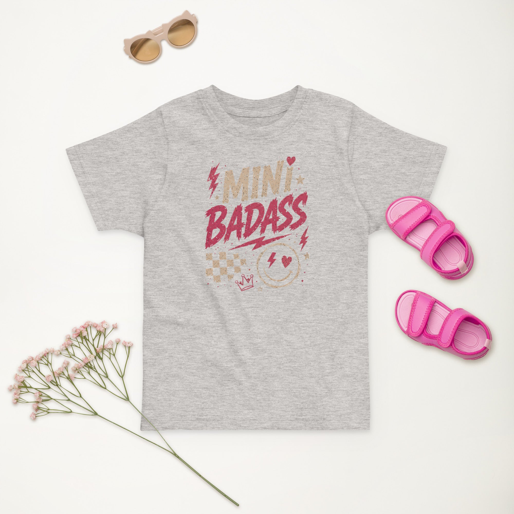 Mini Badass kids tee, heather