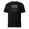 Coffee Chaos and Curse Words women's tee, black