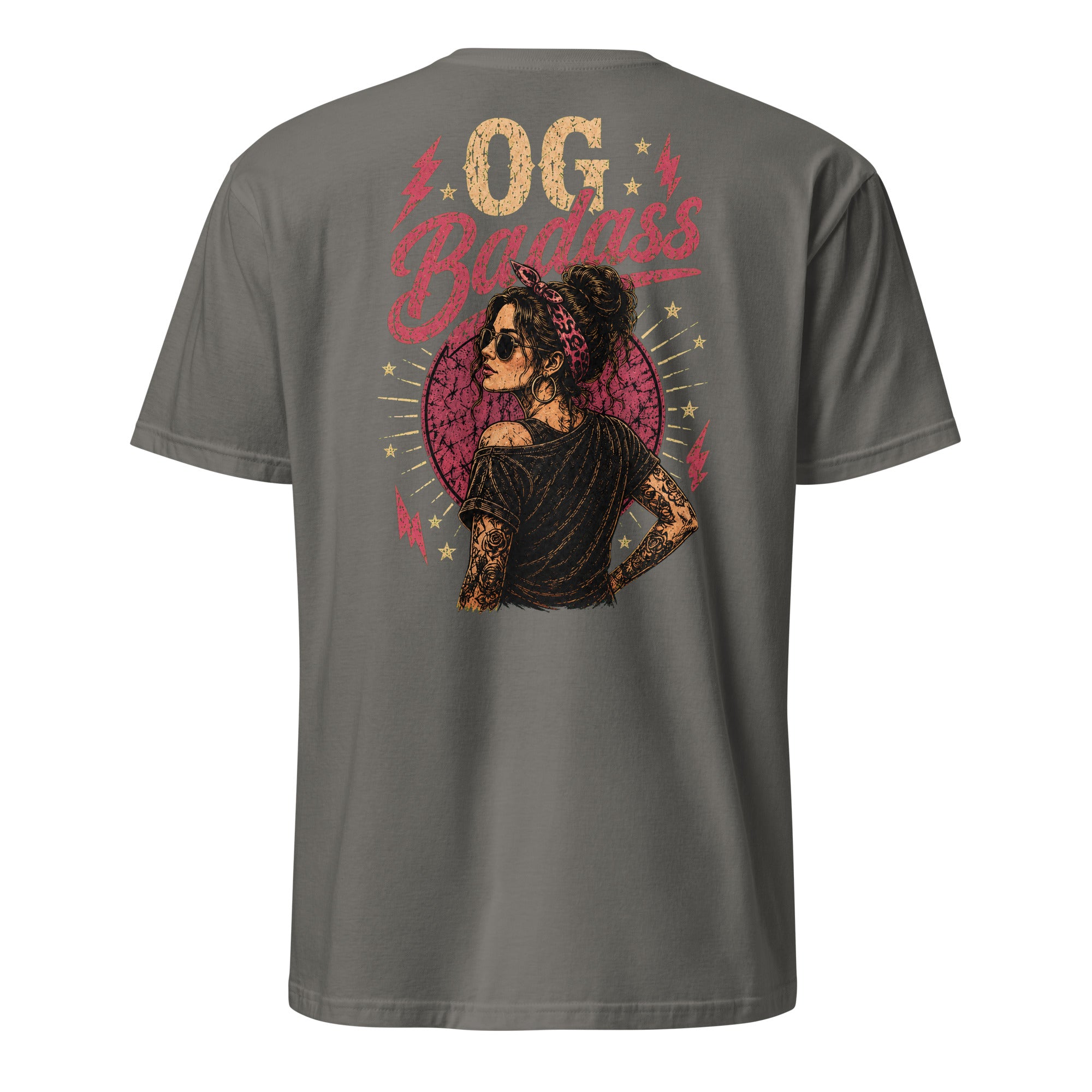 OG Badass women's tee, charcoal, back print
