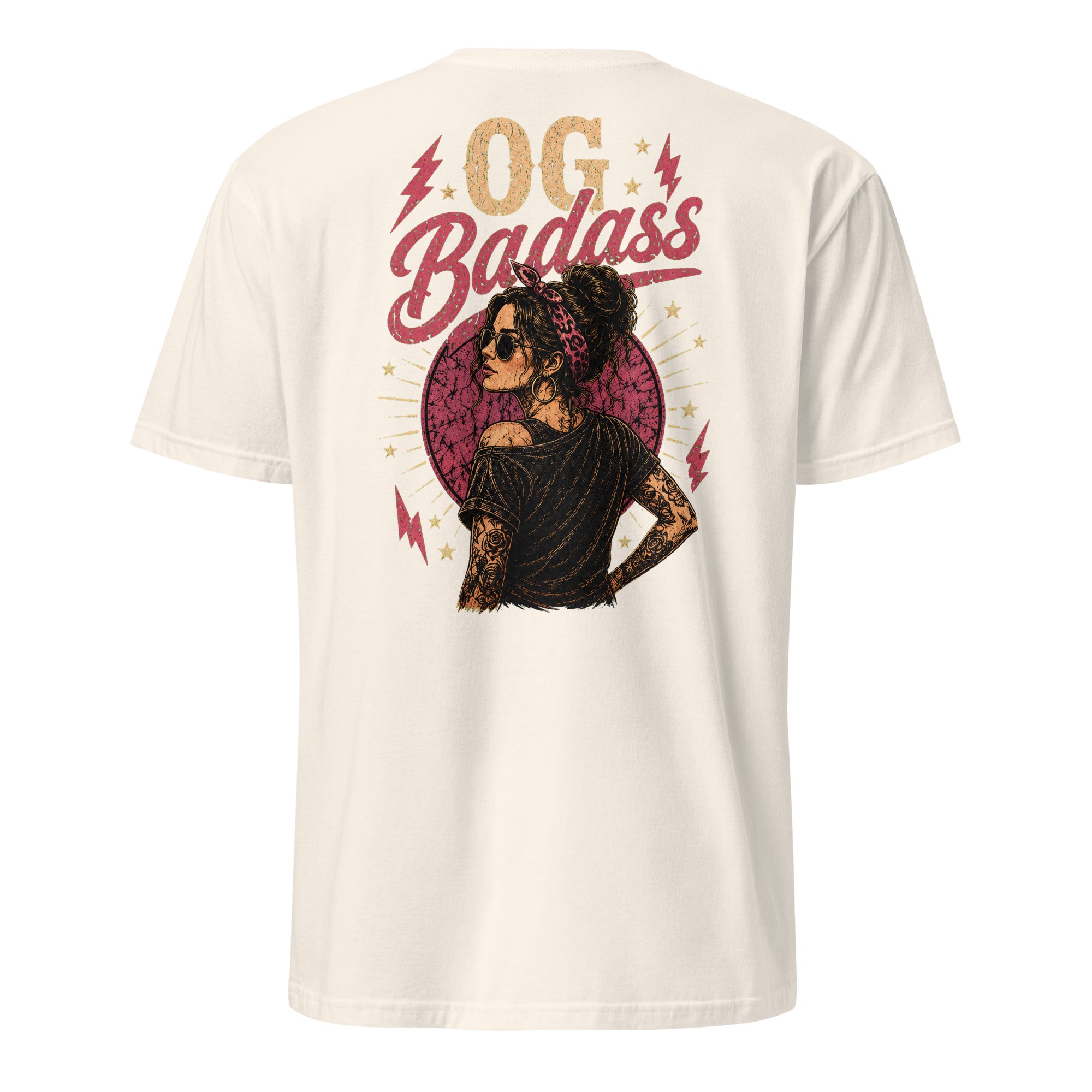 OG Badass women's tee, natural, back print